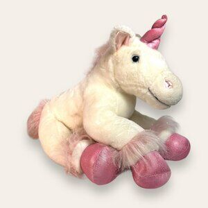 Build-A-Bear Workshop Magical Unicorn 15" Sparkling white & Pink Retired